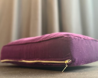 A Thick Velvet Prayer Cushion. Comfort Pillow Top. Handmade in USA.