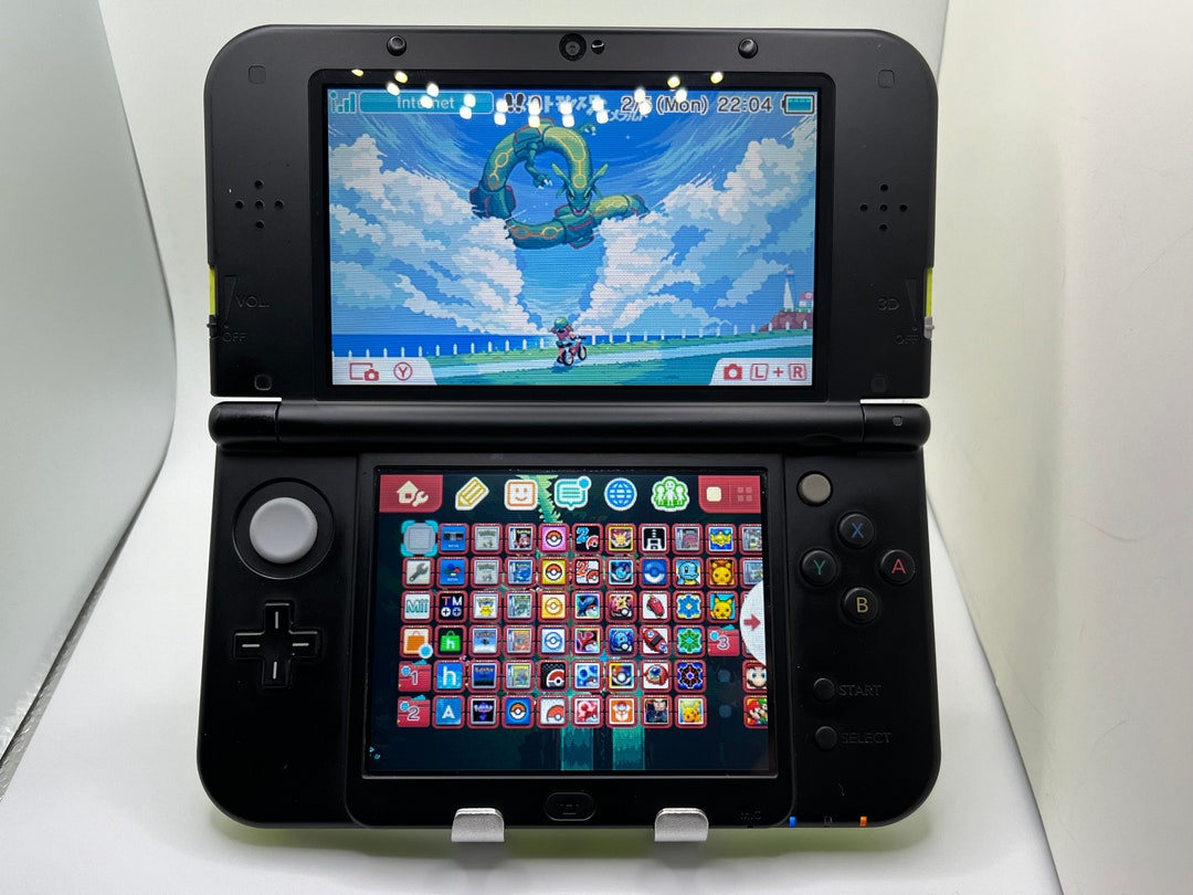 New 3DS XL Lime Green 64GB Pokemon Bank ALL Pokemon Games, Mario, Zelda