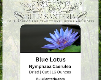 Blue Lotus | Nymphaea Caerulea | Dried Herb | Bulk | 16 Ounces | Santeria | Traditional Herb | Supplier | Wholesale | Botanical | Rare