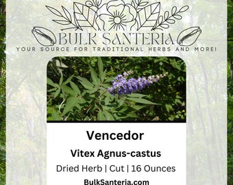 Vencedor | Vitex Agnus-Castus | Dried Herb | Bulk | 16 Ounces | Santeria | Traditional Herb | Supplier | Wholesale | Botanical | Rare
