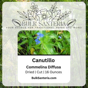 Canutillo | Commelina Diffusa | Dried Herb | Bulk | 16 Ounces | Santeria | Traditional Herb | Supplier | Wholesale | Botanical | Rare