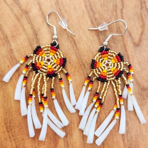 Handcrafted Dentalium Shell Earrings