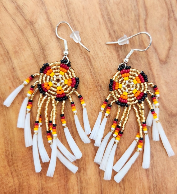 Handcrafted Dentalium Shell Earrings - Etsy