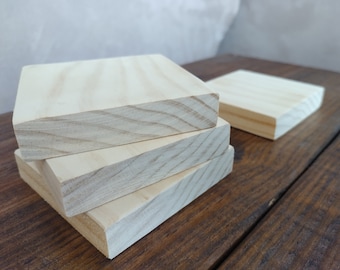 Natural Wood Coasters 3/4" Thick - You Finish Them - Unfinished