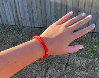 Red Flower Bracelet