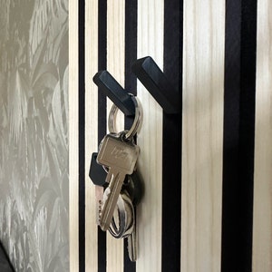 Schlüsselhaken für Akustikpaneele ohne bohren für kleine leichte Gegenstände Haken 3D Druck Garderobenhaken Schlüssel Schlüsselbrett Bild 3