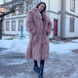 Blush Fox Fur Coat Etsy Canada