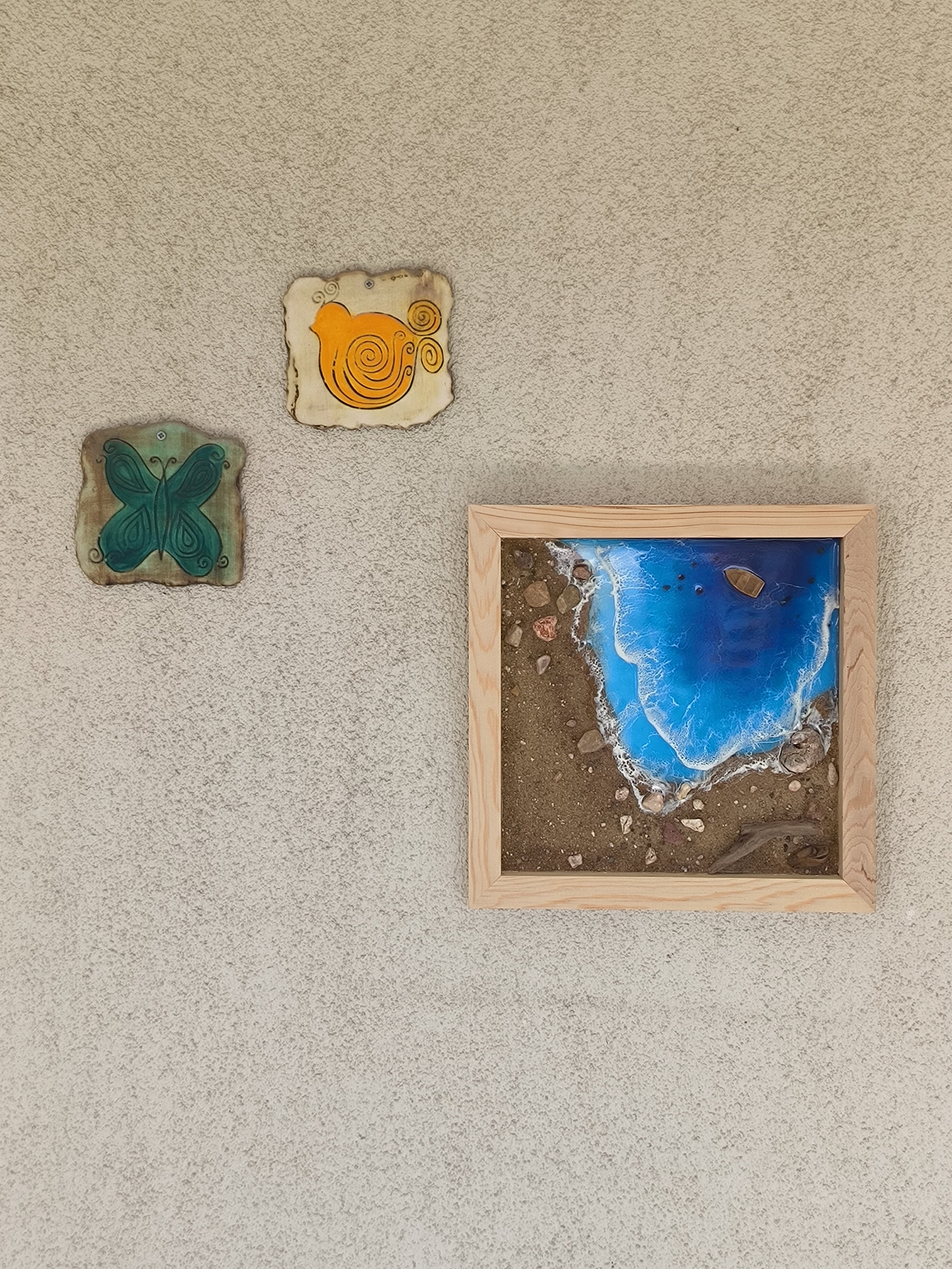 Handmade Wooden and Epoxy Resin 3d Ocean Themed Wall Art , Ocean Wave ...