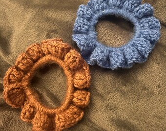 Scrunchies de crochet (cualquier color)