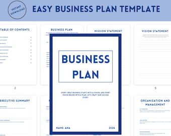 Plantilla de plan de negocios imprimible 2025 (Descarga PDF)
