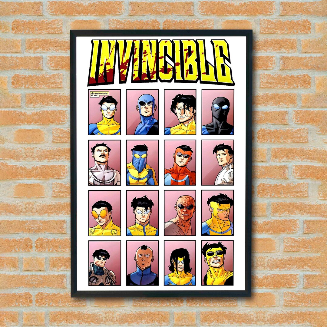Invincible Varints Poster Invincible Variants Poster, Superhero Wall Art, Sci-fi Home Decor ...