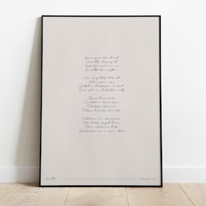 Affiche personnalisée paroles de chanson, Poster minimaliste sur-mesure, Cadeau musique imprimable, Téléchargement Instantané