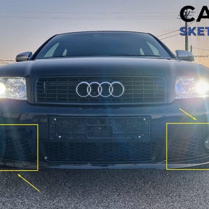 Audi A4 B6 UltraSport Package Front Bumper&#39;s Side Lower Grills *8E0807682C 01C - 8E0807681C 01C*