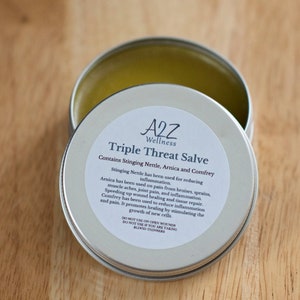 Triple Threat Salve - Arnica, Comfrey and Stinging Nettle all in one Organic