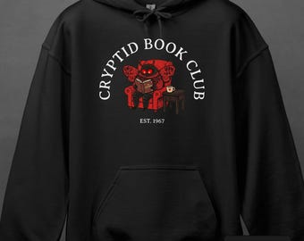 クリプティッドブッククラブ パーカー モスマン スウェットシャツ ウィアードコア 読者へのギフト | 1018H