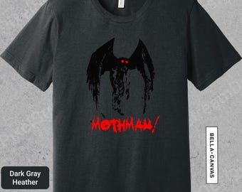 Mothman Graphic Tee, Urban Legend Shirt, Moth Man Legend, West Virginia Mothman, Funny Cryptid Gift, Horror Tee 0912