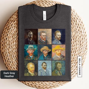 Van Gogh Selfie Shirt, Artist Gifts Van Gogh Tee, Famous Painting T-Shirt, Art History Lover Vintage Shirt, Vintage Impressionism Tee | 0918