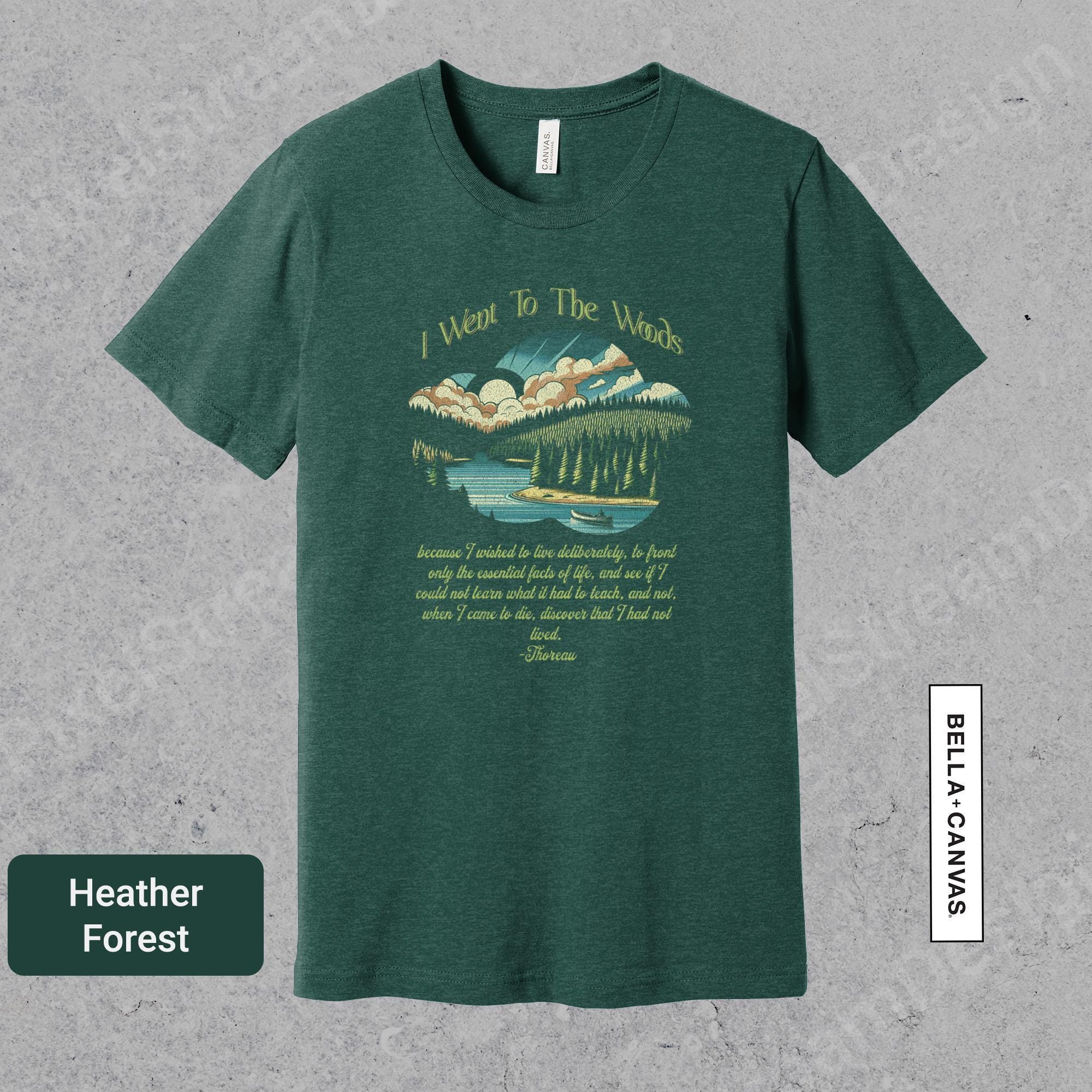 Women's T-Shirts [Out of Print] Henry David Thoreau / Walden Tee (Olive) (Womens) Thoreau T Shirt - Etsy