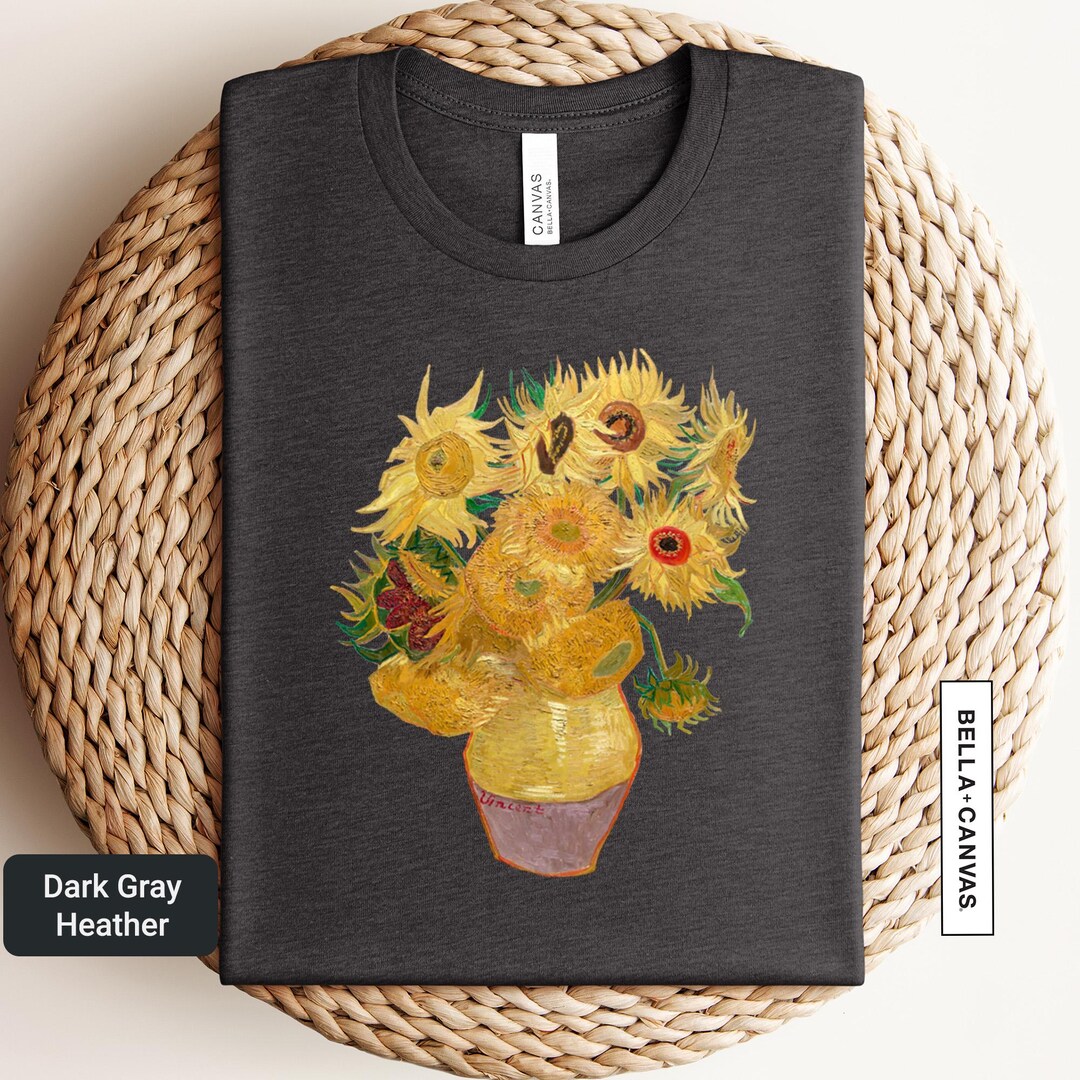 Van Gogh Sunflowers Shirt, Vincent Van Gogh Artsy Shirt, Gift for Art