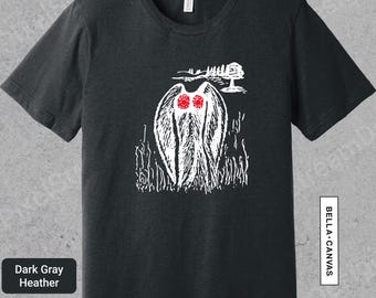 Mothman Shirt, Urban Legend Shirt, Moth Man Legend, West Virginia Mothman, Funny Cryptid Gift, Horror Tee 0910