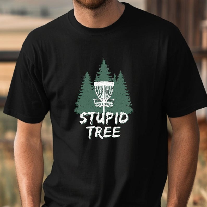 Dummer Baum Disc Golf Shirt | Lustiges Disc Golf Tee | Tolles Geschenk für Disc Golfer | 0499 Bild 2