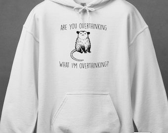 おもしろオポッサムパーカー - 考えすぎ不安スウェットシャツ - ポッサムギフト | 1024H