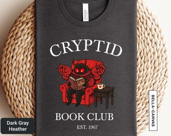 ヴィンテージ モスマン シャツ - クリプティッド ブッククラブ - ウィアードコア リーディング Tシャツ | 1019TA