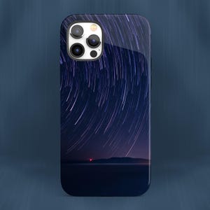 Étui de téléphone Star Trails, coque résistante Night Sky Stellar Astronomy pour iPhone 15, 14, 13, 12+, Samsung S23, S22+, Pixel 5, 6, 7 | 0370