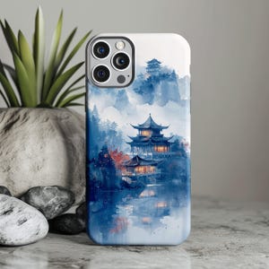 Japanese Art Phone Case, Beautiful Japanese Natural Aesthetic Cover fits iPhone 15, 14, 13, 12+, Samsung  S23, S22+, Pixel 5, 6, 7 | 0300
