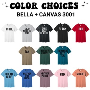 a group of t - shirts that say color choices