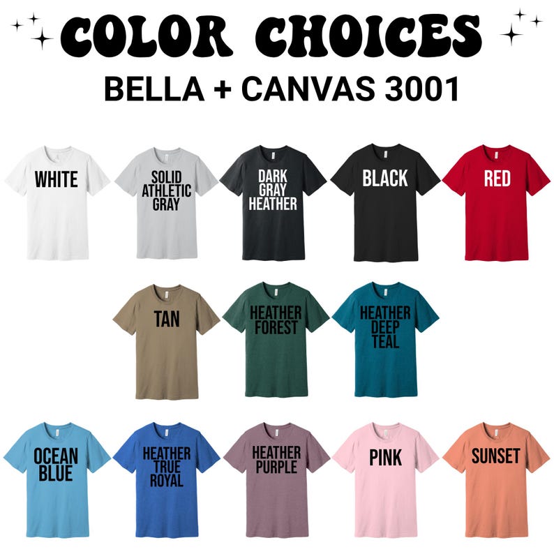 a group of t - shirts that say color choices