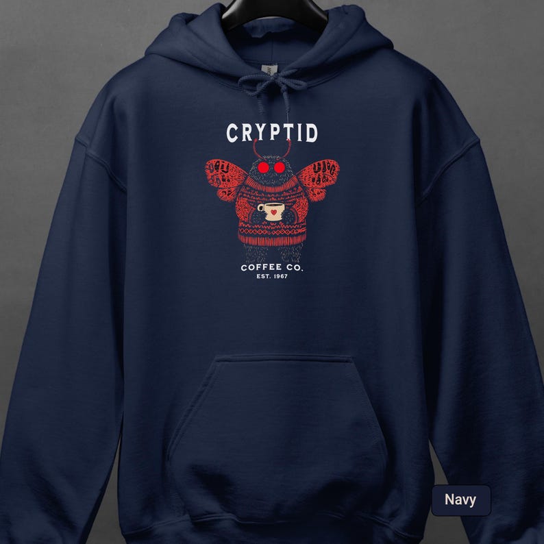 a hooded sweatshirt with the words crypt coffee co printed on it