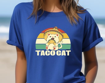 Funny Taco Cat Shirt | Kawaii Cat T-Shirt | Cute Food Pun Tee | Kawaii Cat Taco Tee | 0491