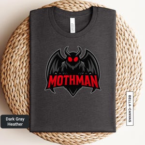 Camiseta de Mothman, camiseta de Cryptid, ropa de Mothman, regalo de camiseta de Weirdcore para amantes de los monstruos, camiseta de acampada folclórica, leyenda de Mothman, camiseta / 1000T