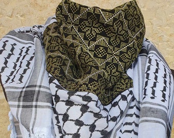 Palestinian handmade Kufiya scarf (store design)