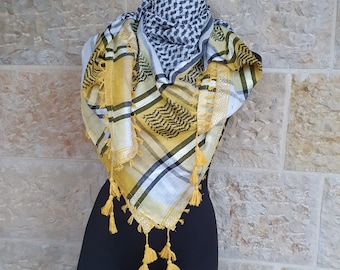 Palestinian handmade Kuffiyeh scarf (Made in Palestine)