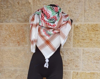 Palestine Hirbawi Kufiya scarf (made in Palestine)