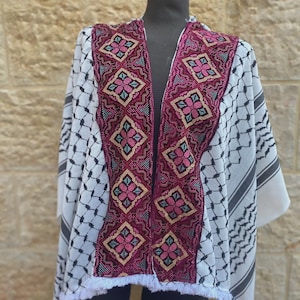 Unique handmade scarf (can be worn on both sides)