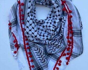 Cachecol Hareer Kuffiyeh (fabricado na Palestina)