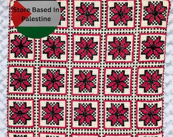 Bolso palestino grande bordado a mano – Fabricado en Palestina