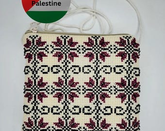 Medium Handmade Palestinian Embroidered Bag – Made in Palestine