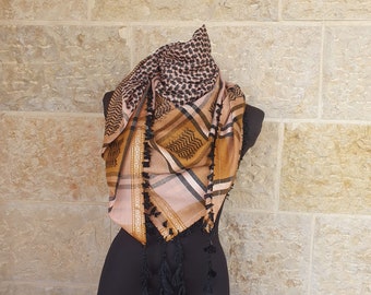 Sciarpa Kuffiyeh palestinese fatta a mano (Made in Palestine)