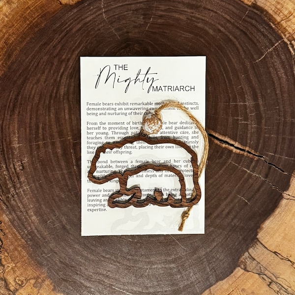 MIGHTY MATRIARCH/mother bear Story Card Ornament