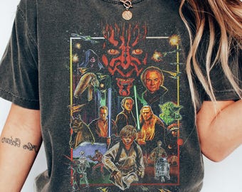 Maglietta vintage di Star Wars di Comfort Colors: maglietta streetwear retrò