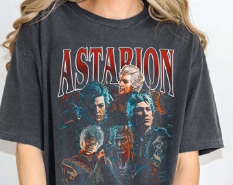 Maglietta Astarion Baldur's Gate: Comfort Colors Vintage Unisex Tee, maglietta oversize lavata