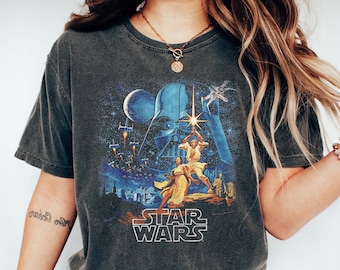 Vintage Star Wars Comfort Colors Shirt: Retro Disneyworld Tee, oversized washed tee
