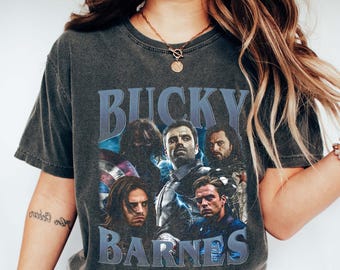 Bucky Barnes Sebastian Stan Vintage T-Shirt: Comfort Colors Unisex Tee, oversized washed tee