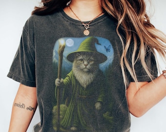 Catdalf Wizard Comfort Colors Shirt: Vintage 90s Graphic Tee
