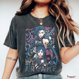 Comfort Colors© Arcane Vi Arcane Shirt, Streetwear League of Legends Shirt Anime Apparel fanmerch lol Merchandise League of Legends Fan gift