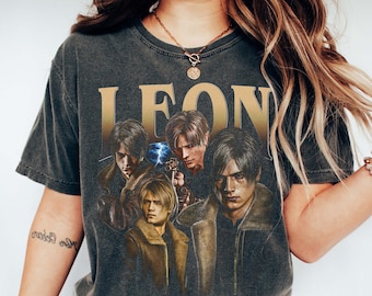 Comfort Colors Leon S. Kennedy Vintage T-Shirt, gewaschenes oversized T-Shirt